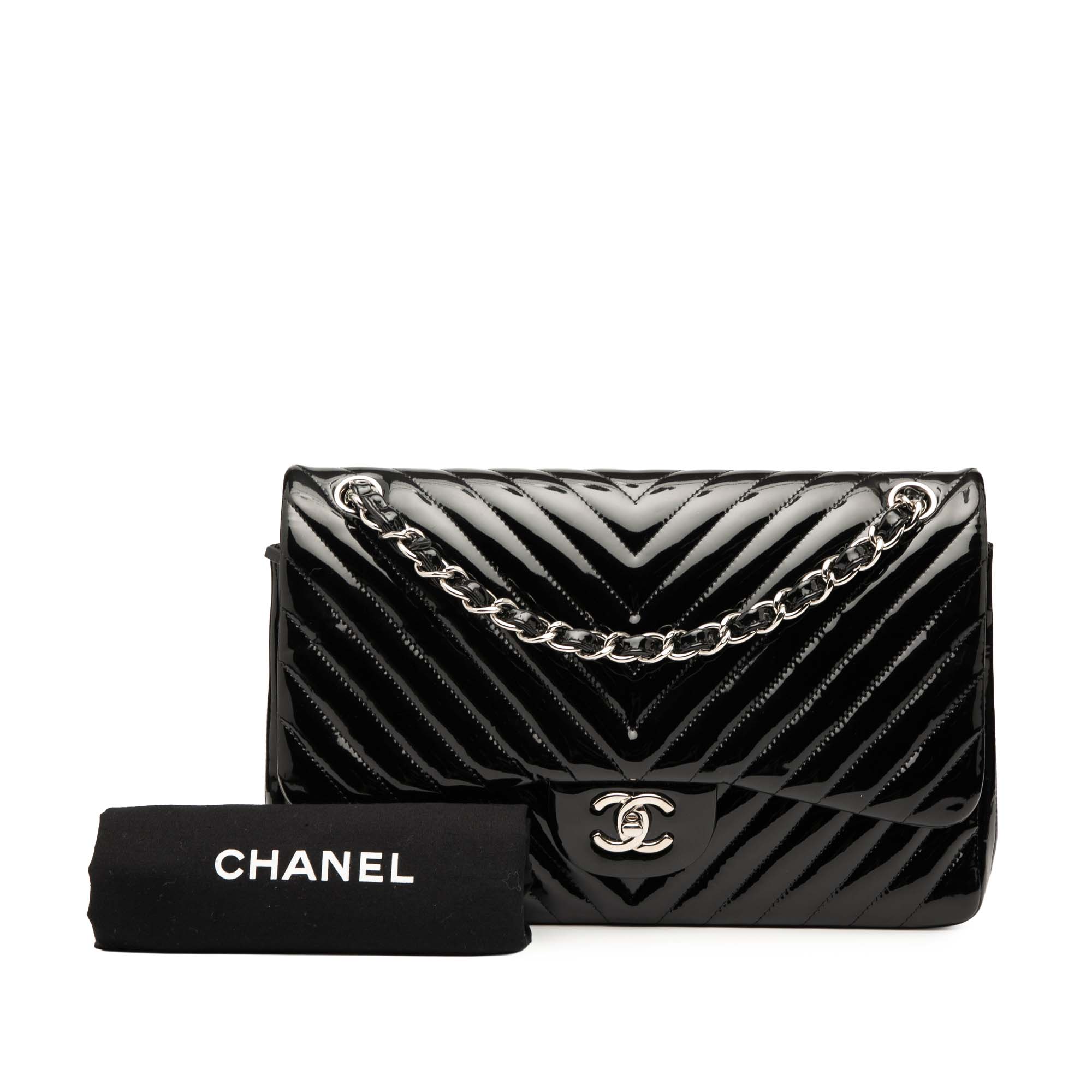 Jumbo Classic Chevron Patent Double Flap - Image 8