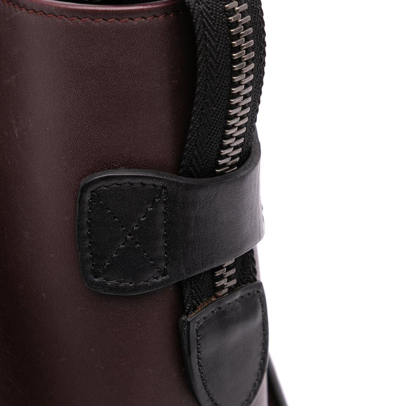 Micro Tricolor Leather Luggage Tote - Image 10