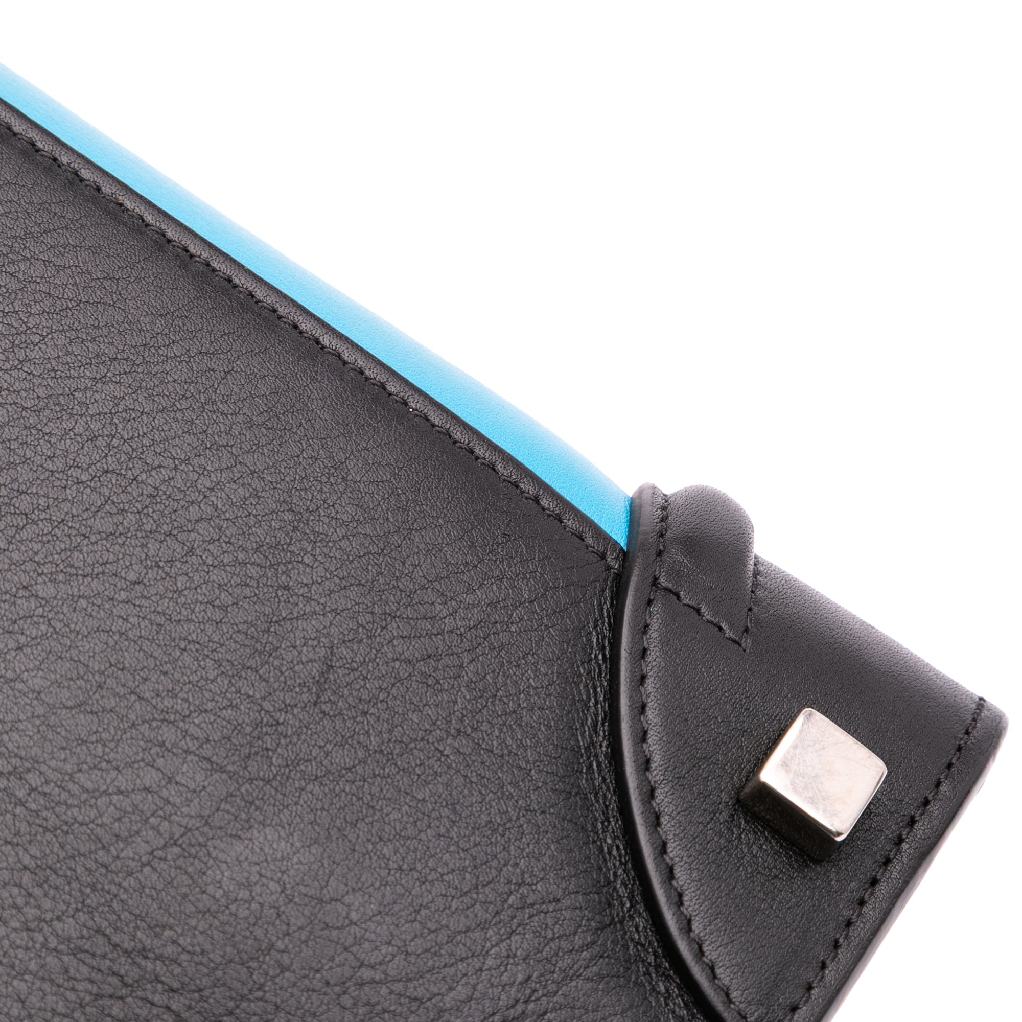 Micro Tricolor Leather Luggage Tote - Image 11