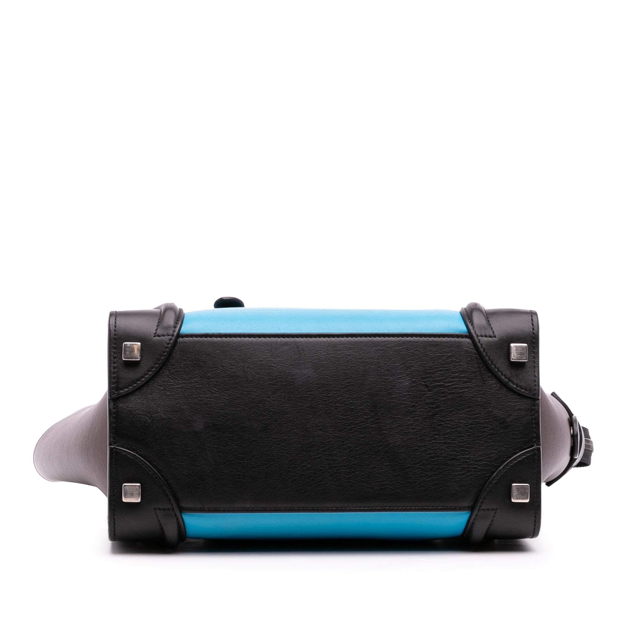 Micro Tricolor Leather Luggage Tote - Image 3