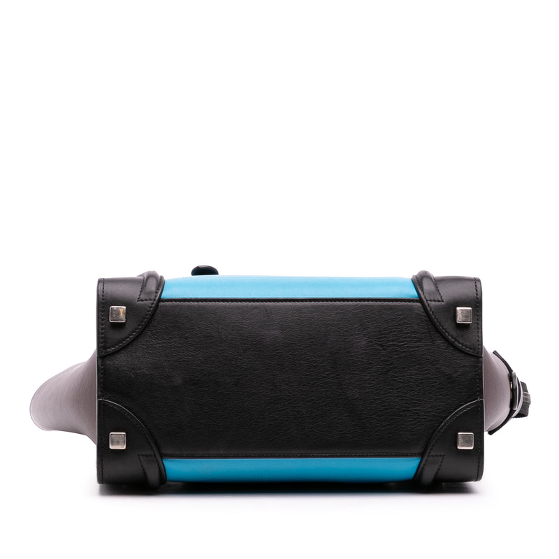 Micro Tricolor Leather Luggage Tote - Image 3