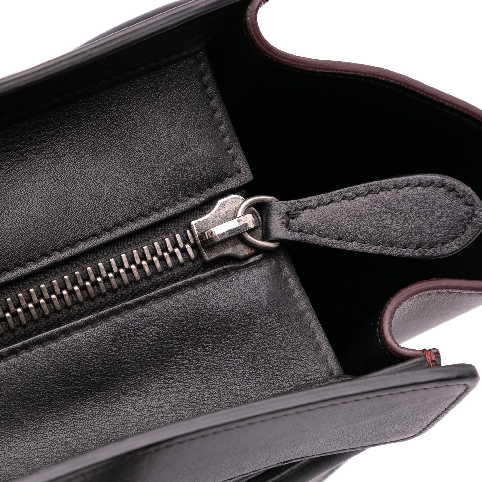Micro Tricolor Leather Luggage Tote - Image 8