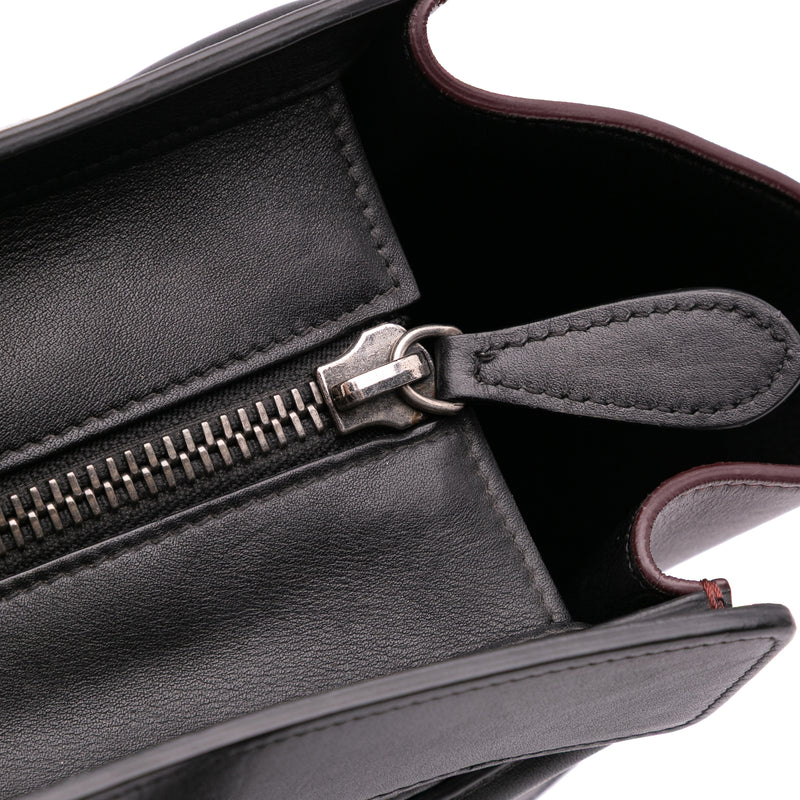Micro Tricolor Leather Luggage Tote - Image 8