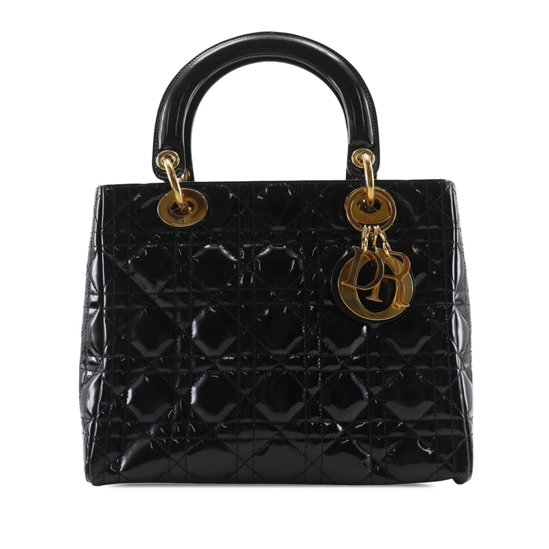 Medium Patent Cannage Lady Dior