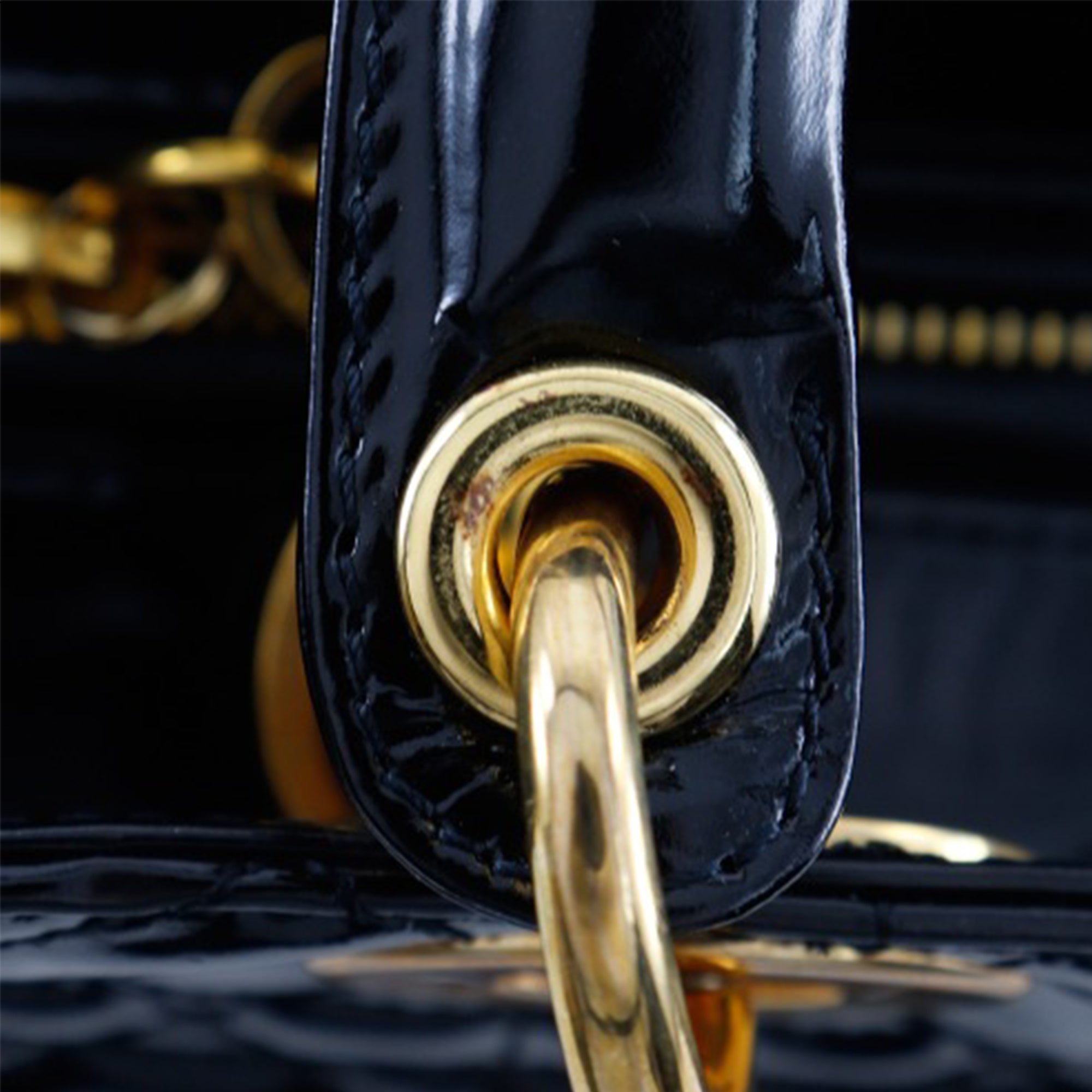 Medium Patent Cannage Lady Dior - Image 15
