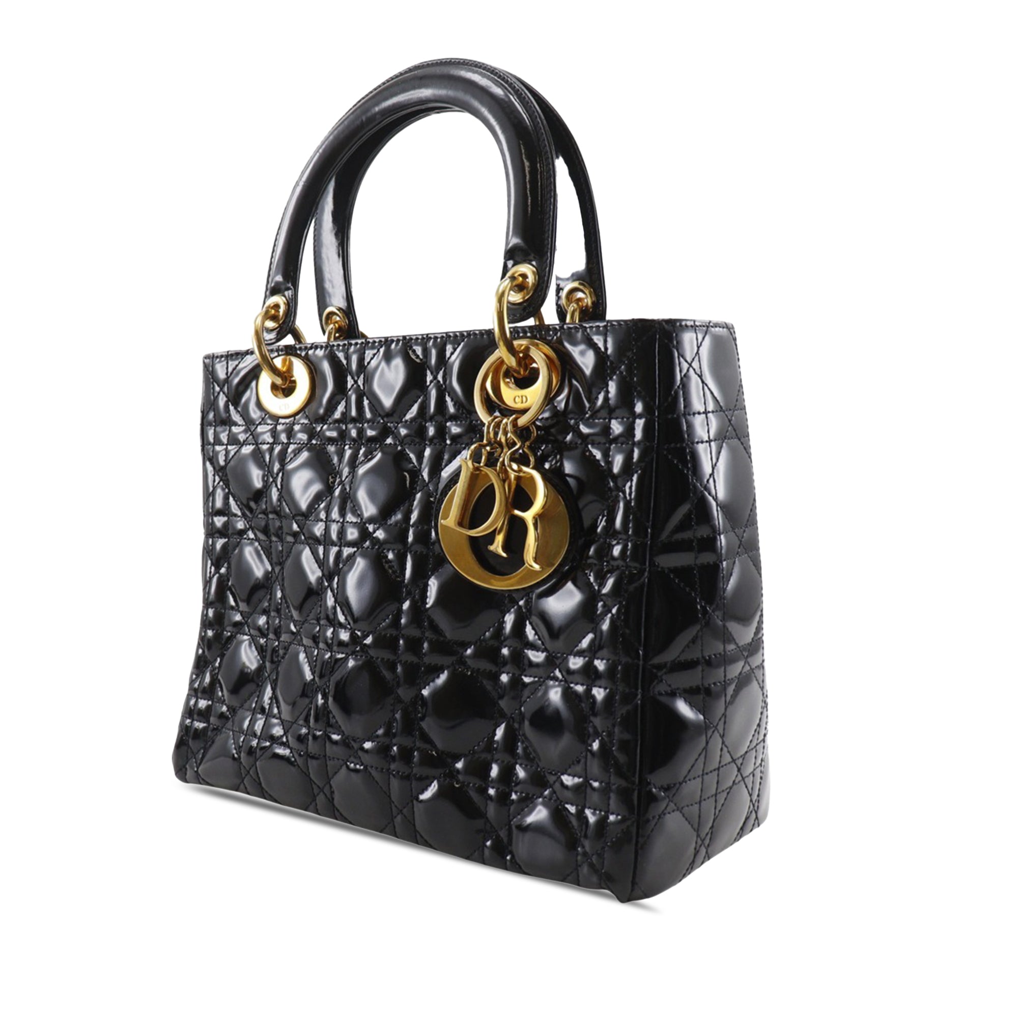 Medium Patent Cannage Lady Dior - Image 2