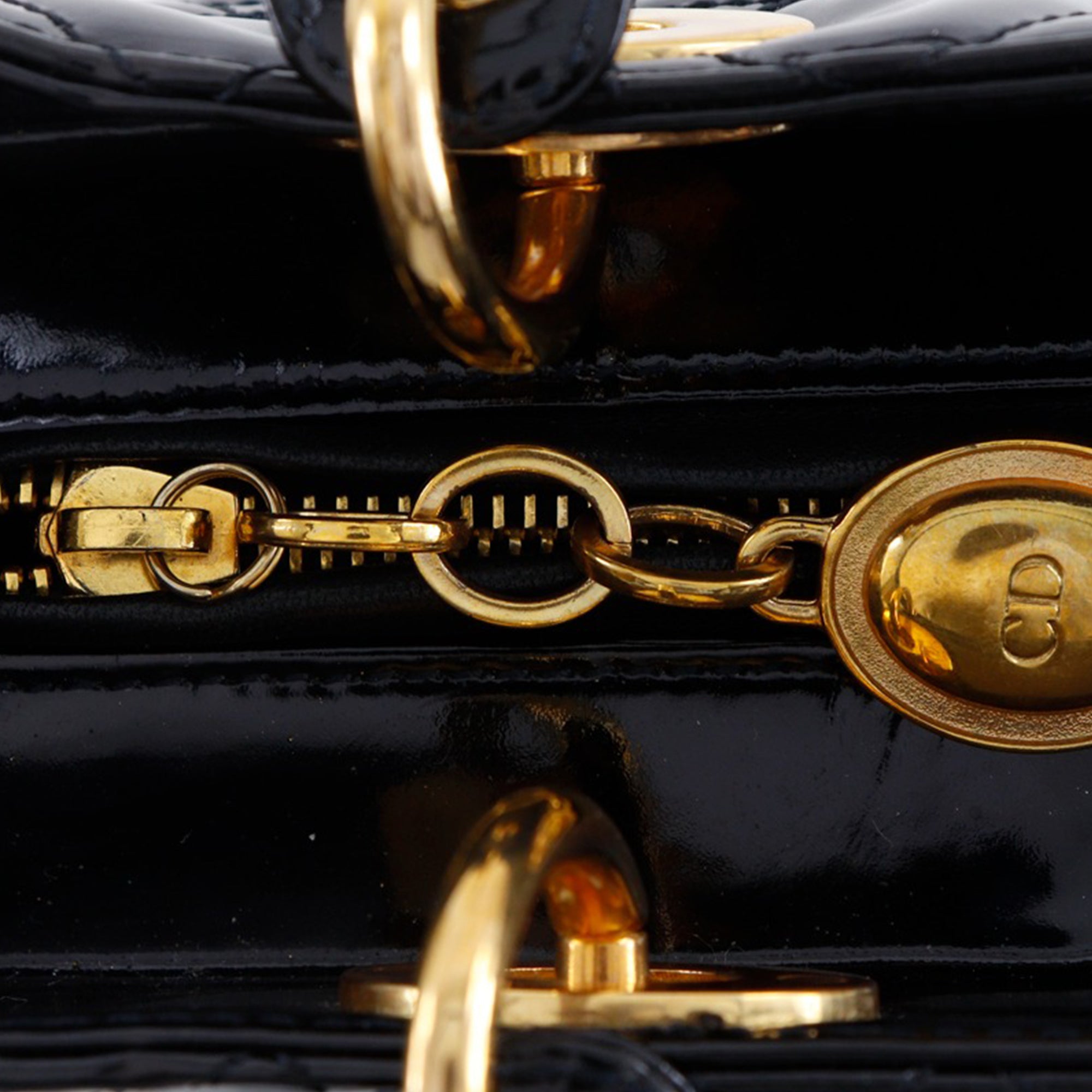 Medium Patent Cannage Lady Dior - Image 5
