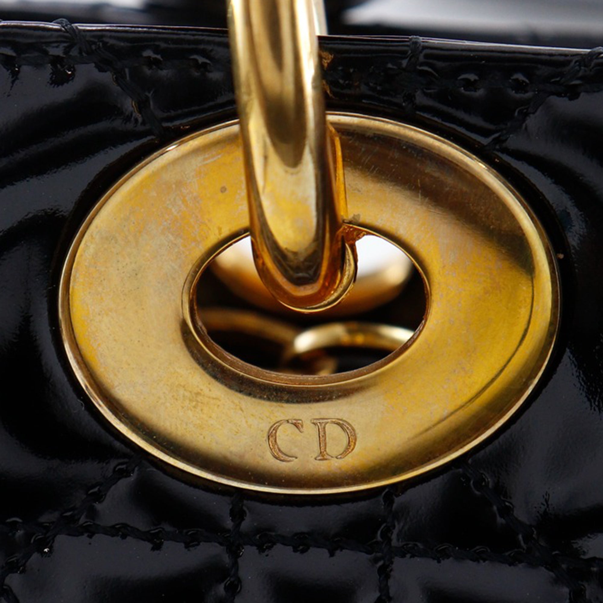 Medium Patent Cannage Lady Dior - Image 8