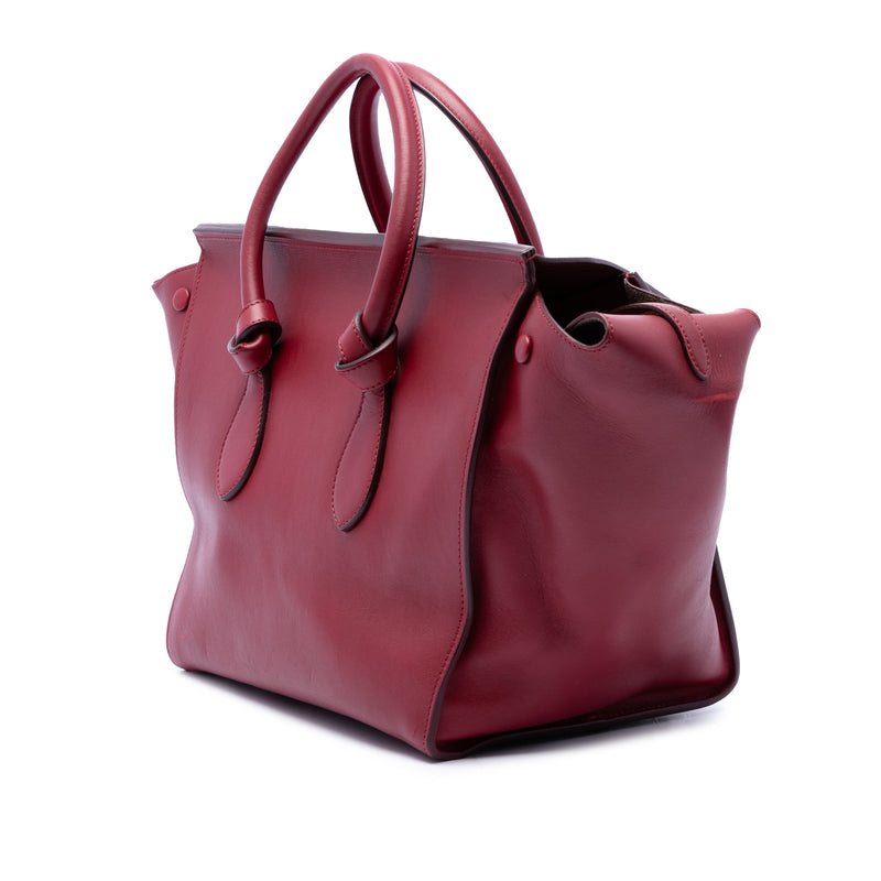 Small Leather Tie Tote - Image 2