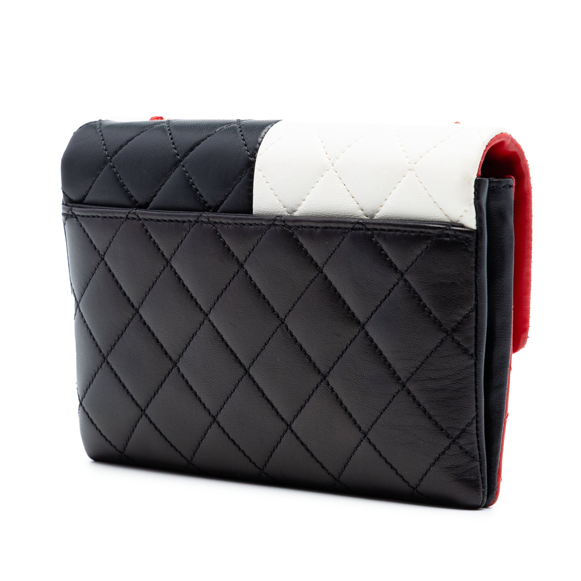 Quilted Lambskin Colorblock Pagoda Flap - Image 2