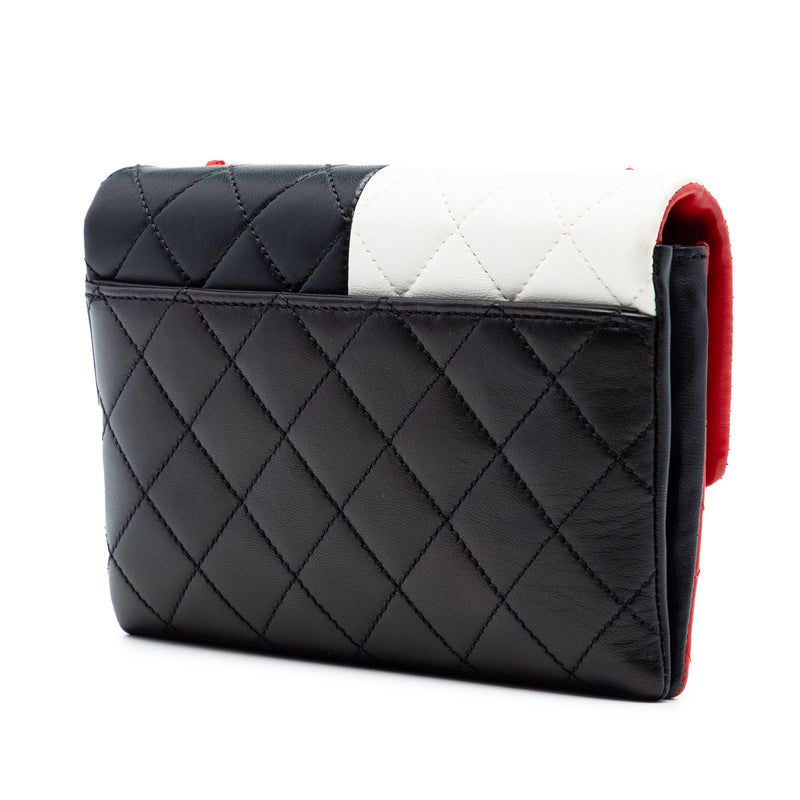 Quilted Lambskin Colorblock Pagoda Flap - Image 2