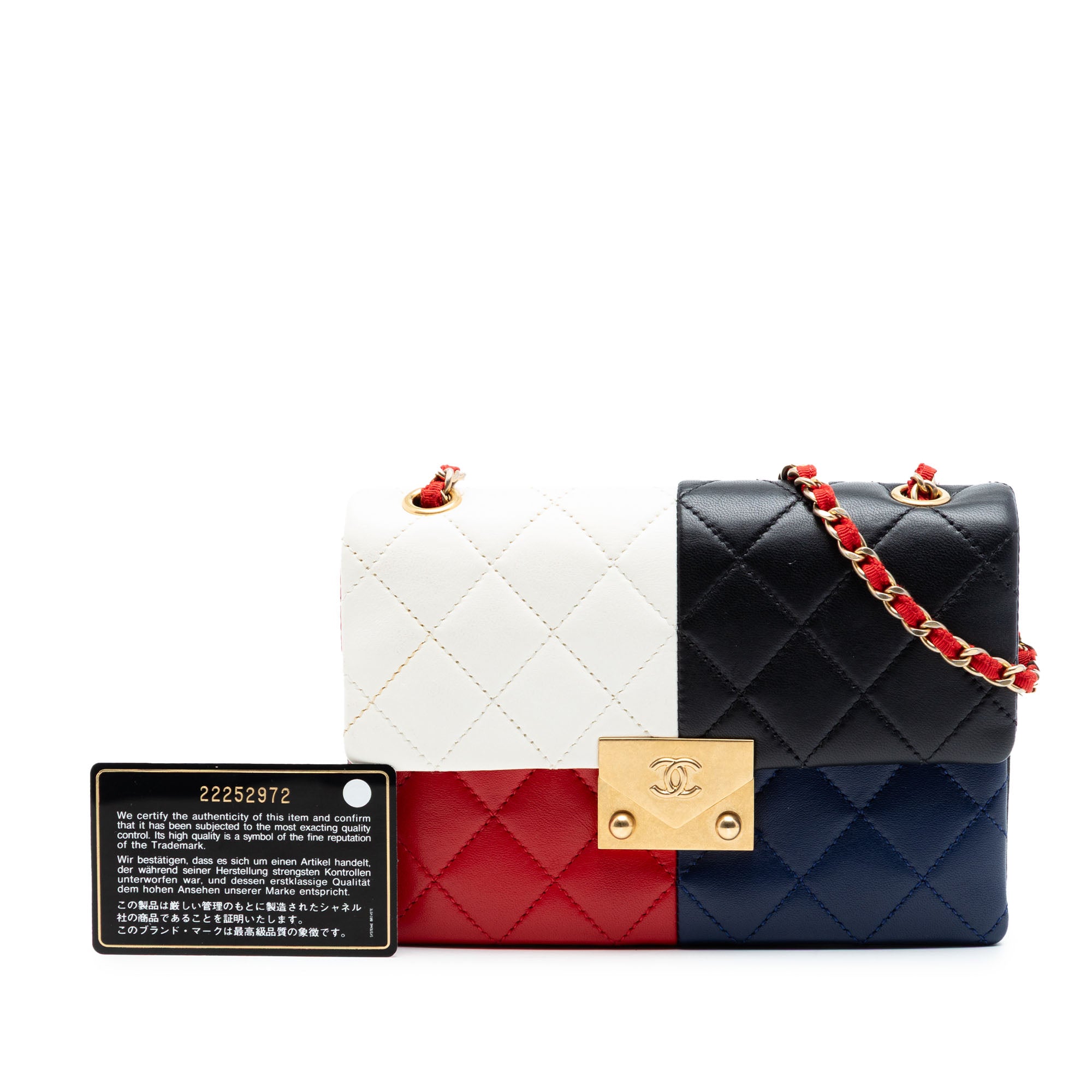 Quilted Lambskin Colorblock Pagoda Flap - Image 8