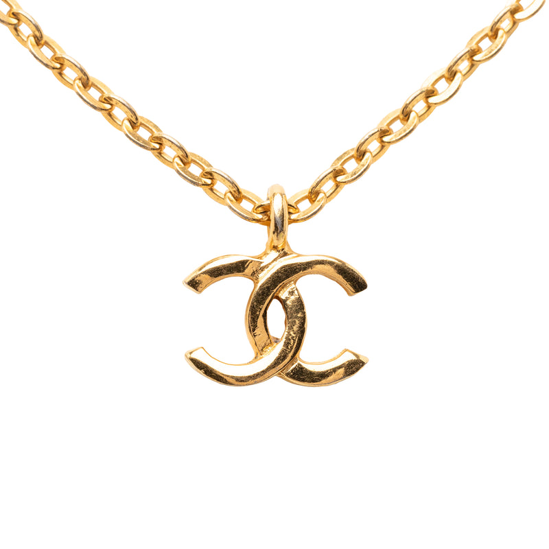 Gold Plated CC Pendant Necklace - Image 3