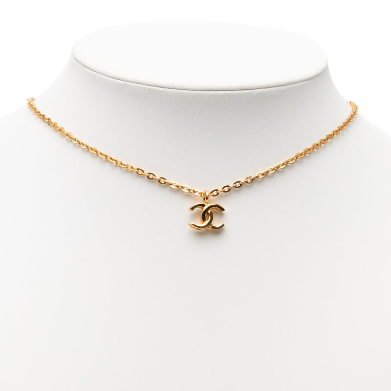 Gold Plated CC Pendant Necklace - Image 7
