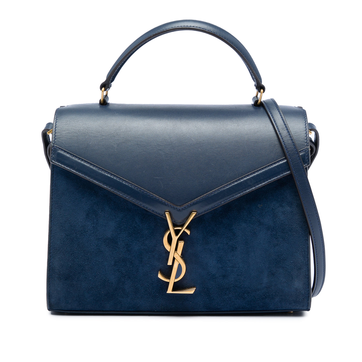 Medium Calfskin and Suede Classic Monogram Cassandra Top Handle Bag - Image 1