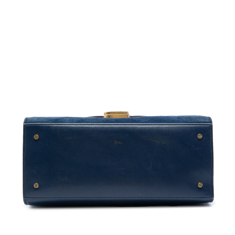 Medium Calfskin and Suede Classic Monogram Cassandra Top Handle Bag - Image 3