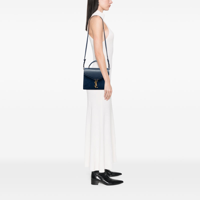 Medium Calfskin and Suede Classic Monogram Cassandra Top Handle Bag - Image 5