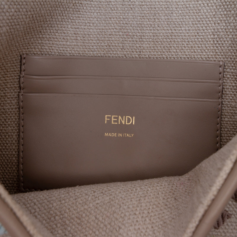 Mini Zucca Embroidered Canvas Baguette Satchel - Image 5