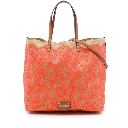 Canvas Rockstud Glam Lace Reversible Tote - Image 1