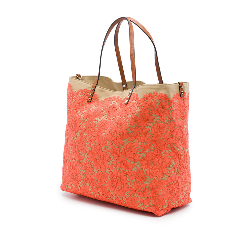 Canvas Rockstud Glam Lace Reversible Tote - Image 2