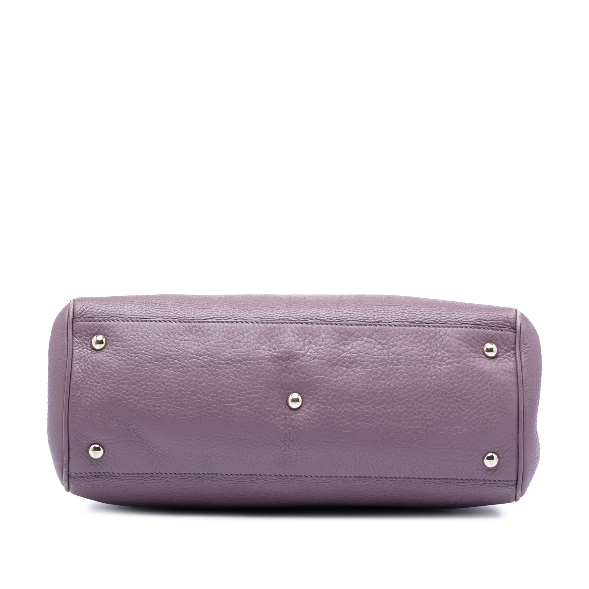 Medium Calfskin Bamboo Shopper Satchel - Image 3