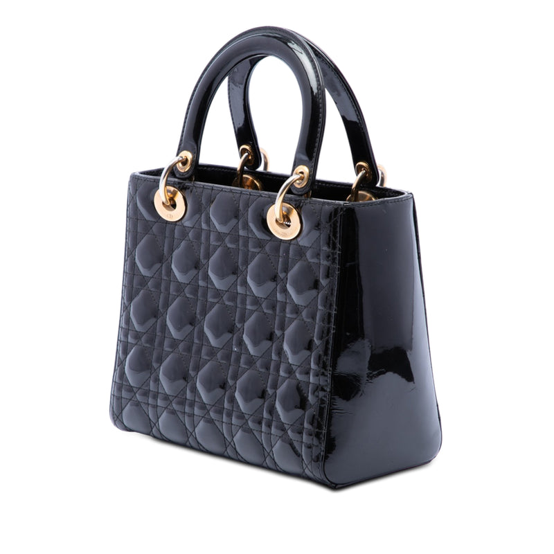 Medium Patent Cannage Lady Dior - Image 2