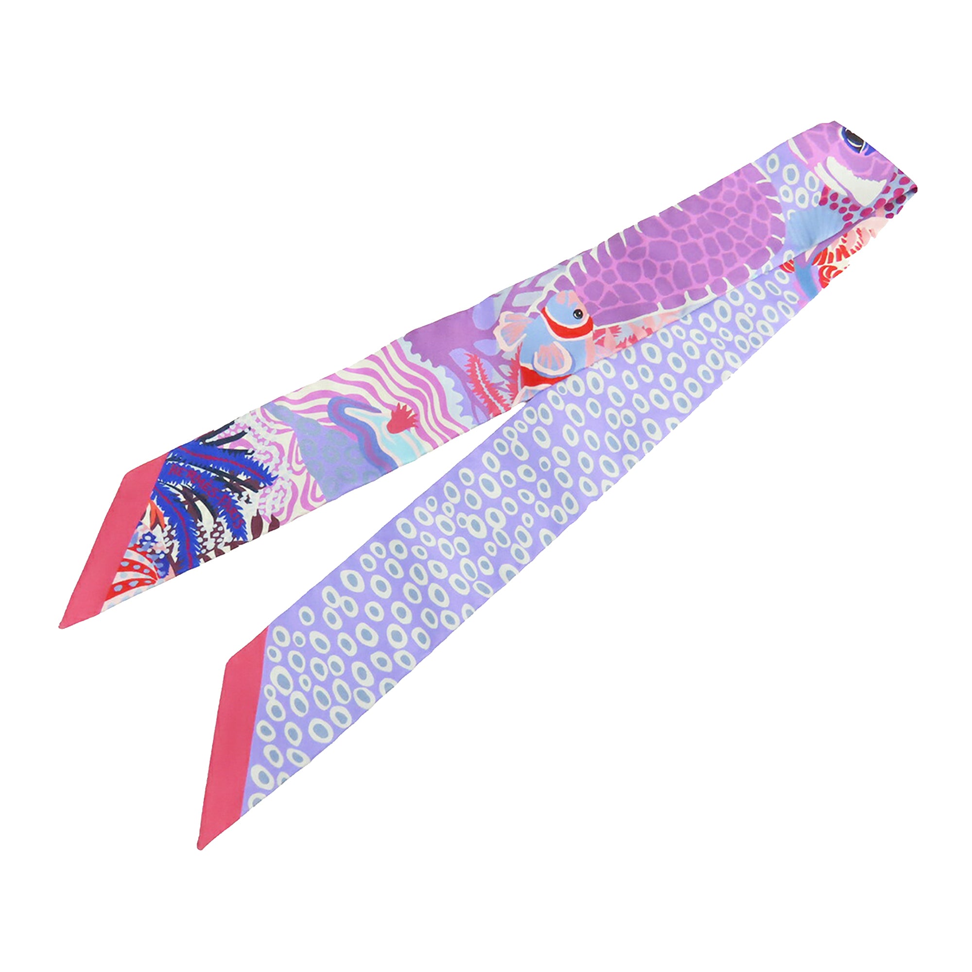 Under the Waves Twilly Silk Scarf - Image 1