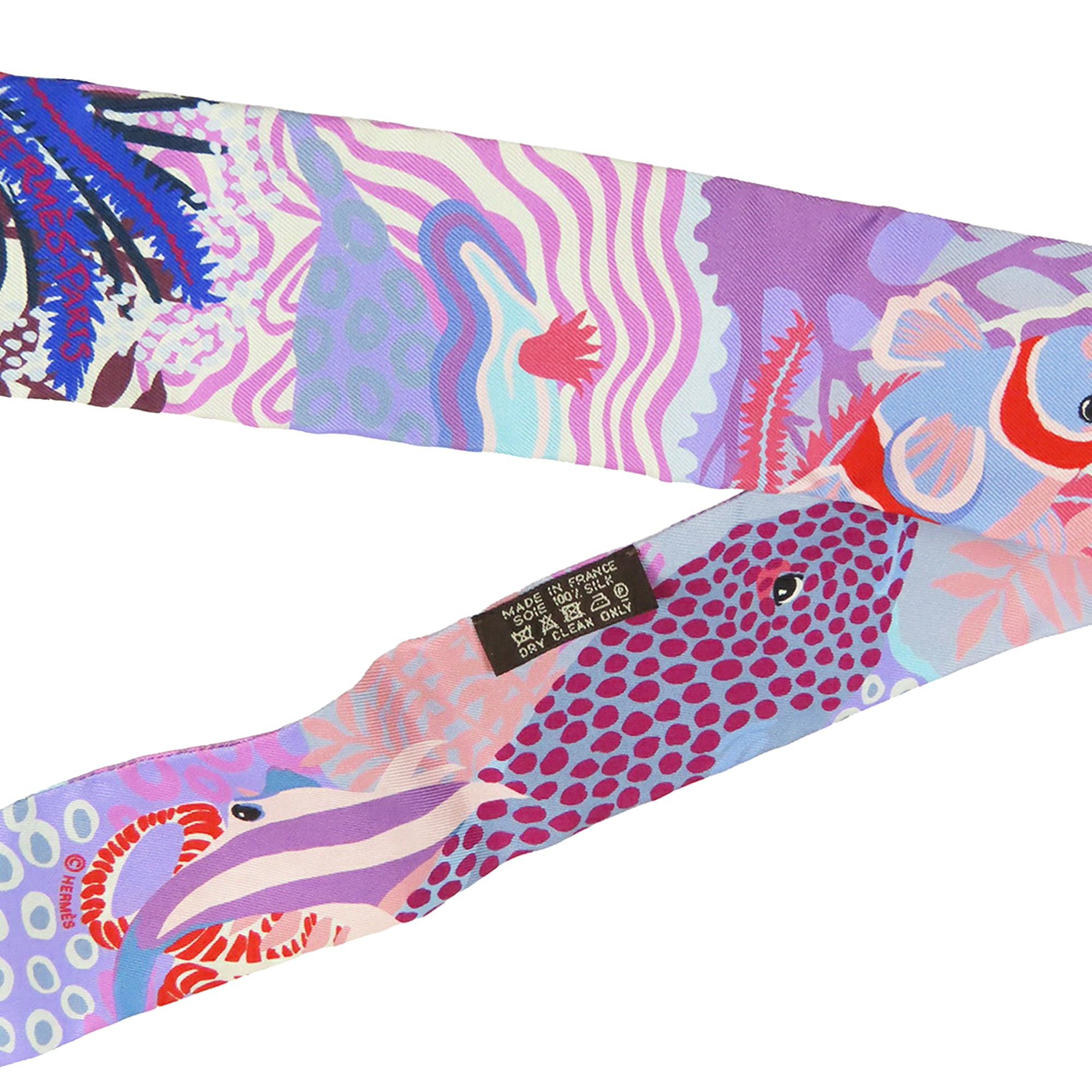 Under the Waves Twilly Silk Scarf - Image 3