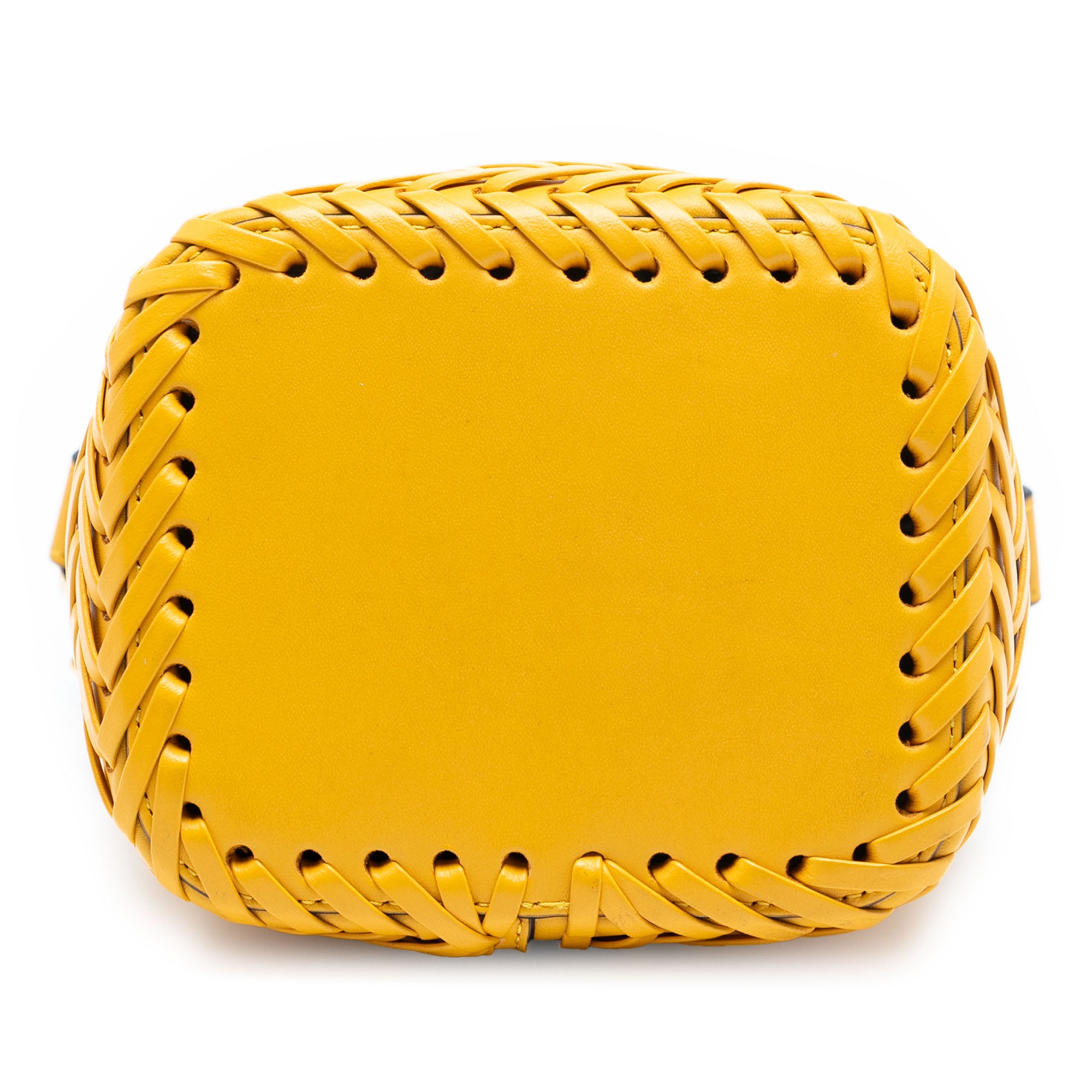Mini Embossed Leather Whipstitch Mon Tresor Bucket Bag - Image 3