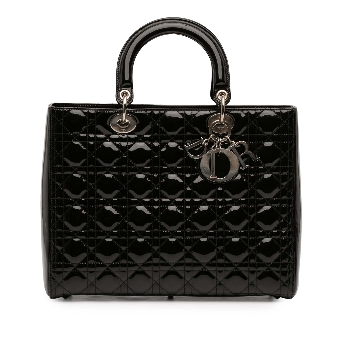 Large Patent Cannage Lady Dior - Image 1