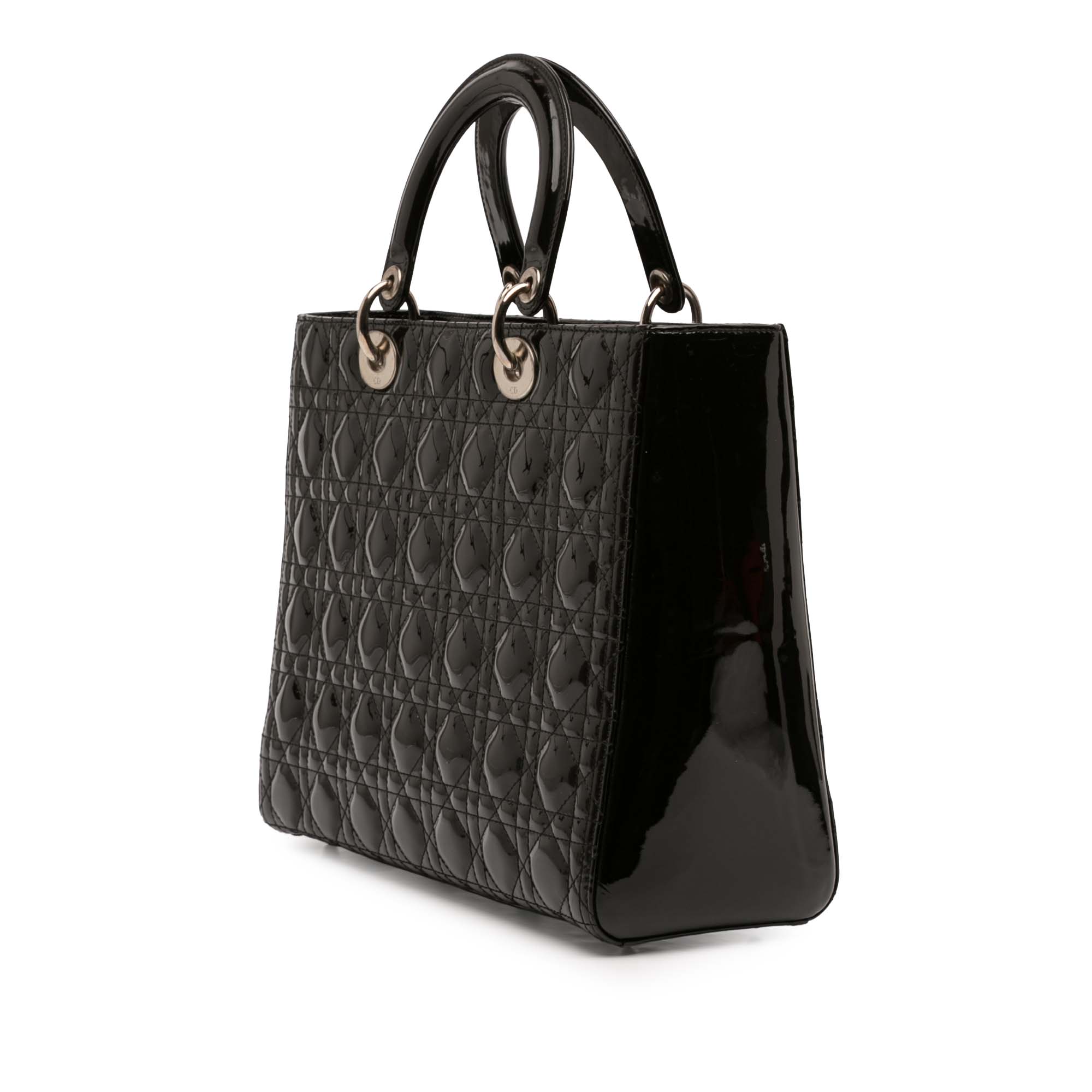 Large Patent Cannage Lady Dior - Image 2