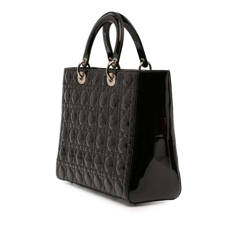 Large Patent Cannage Lady Dior - Image 2