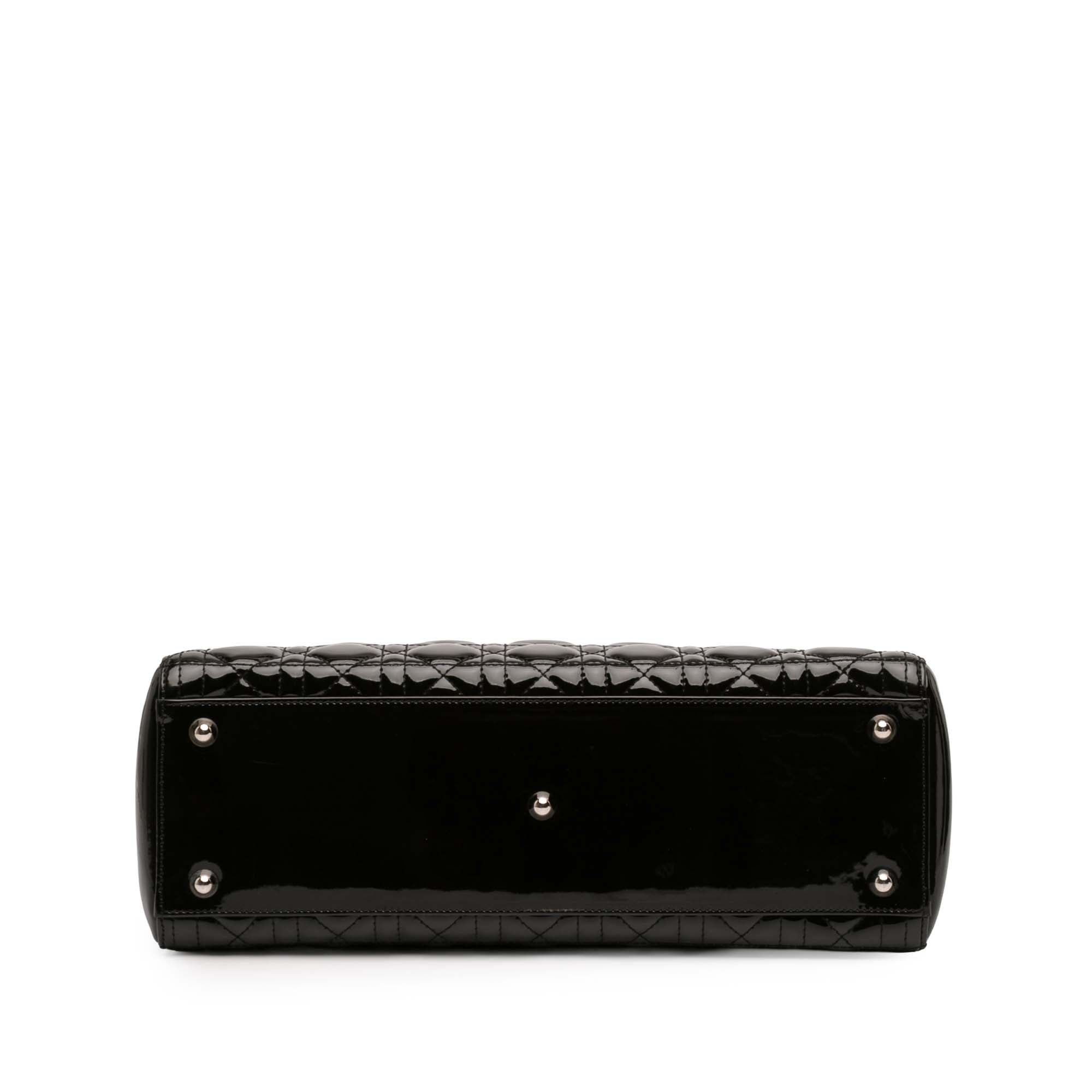 Large Patent Cannage Lady Dior - Image 3