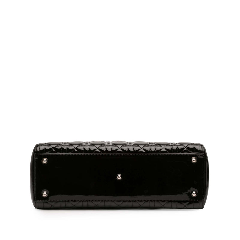 Large Patent Cannage Lady Dior - Image 3