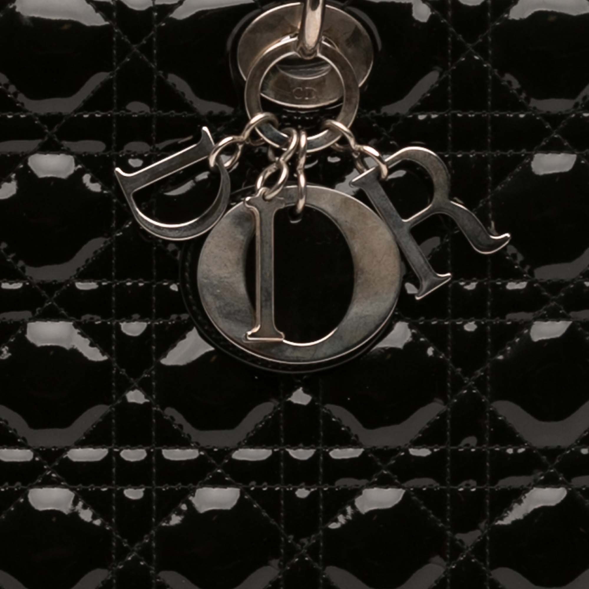 Large Patent Cannage Lady Dior - Image 6