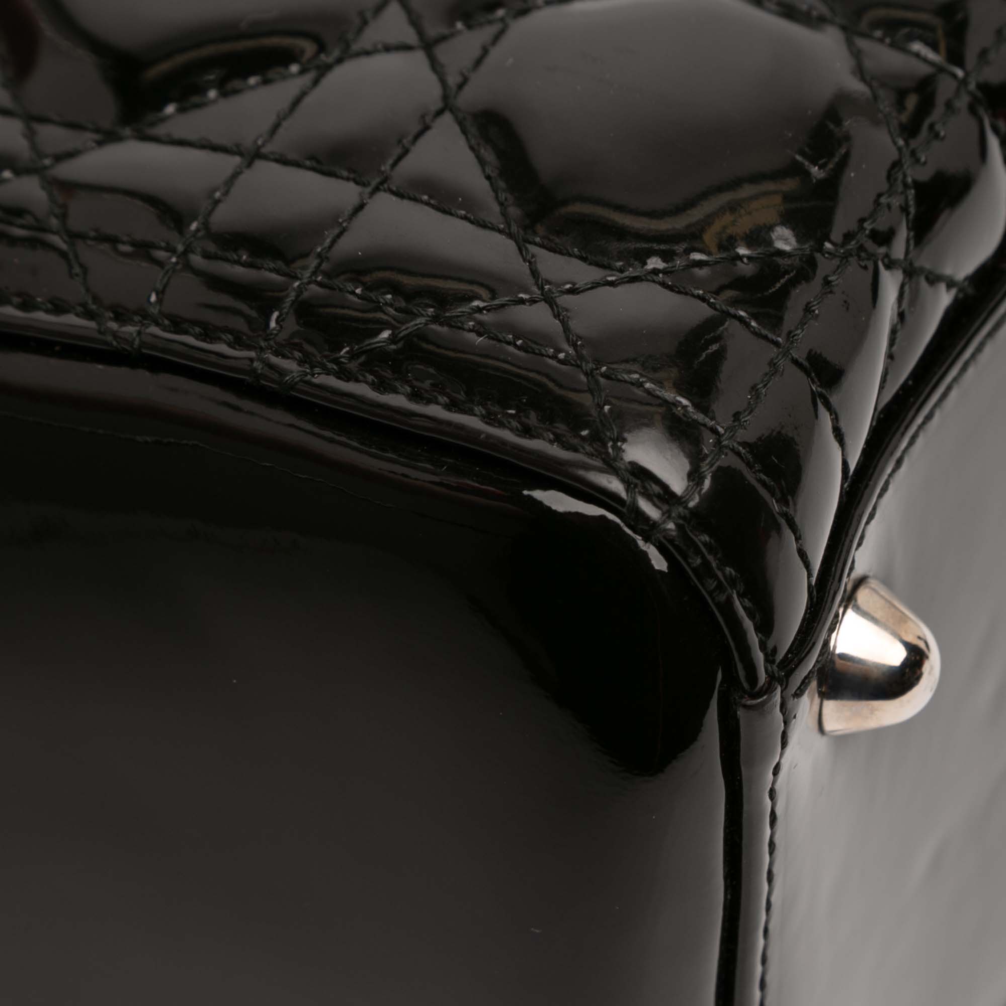 Large Patent Cannage Lady Dior - Image 7