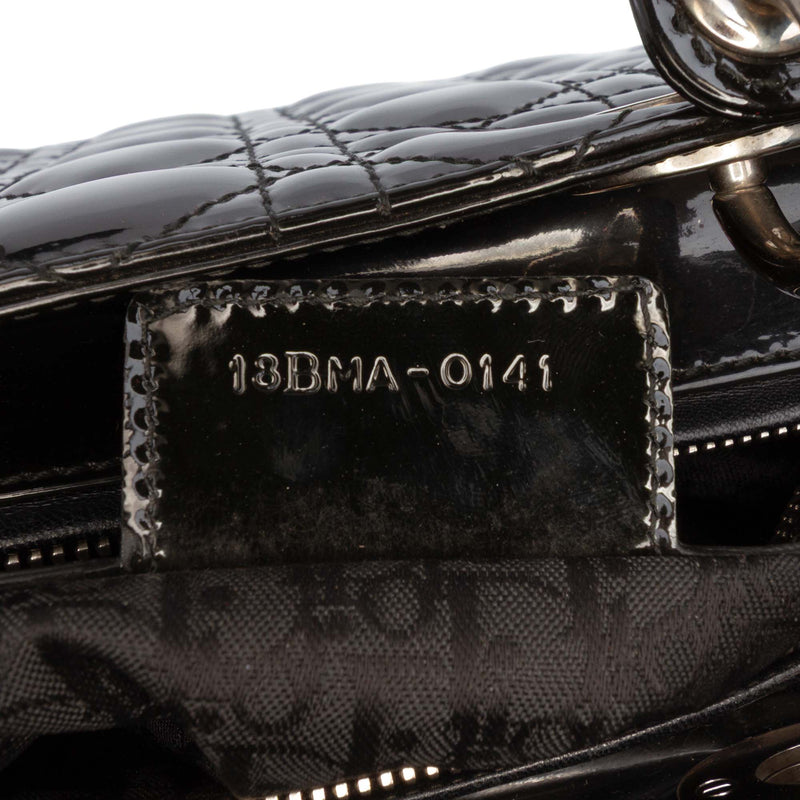 Large Patent Cannage Lady Dior - Image 8