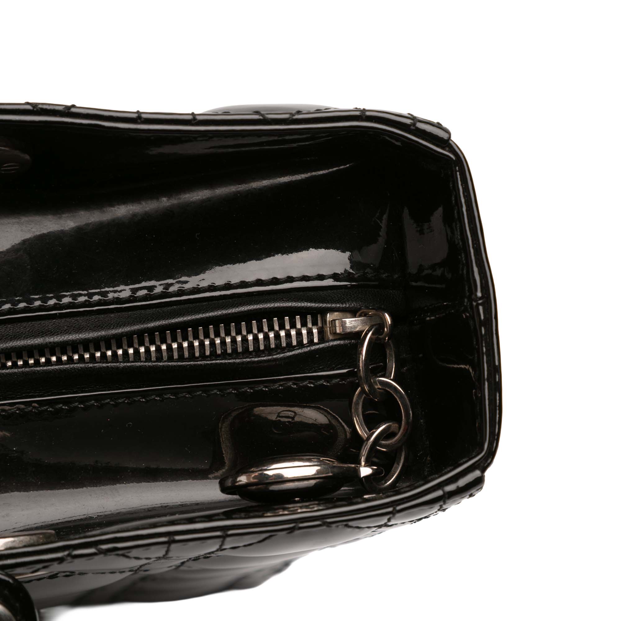 Large Patent Cannage Lady Dior - Image 9