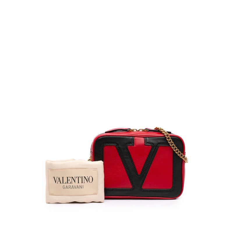 Bicolor Nappa Vlogo Viva Superstar Camera Chain Bag - Image 7