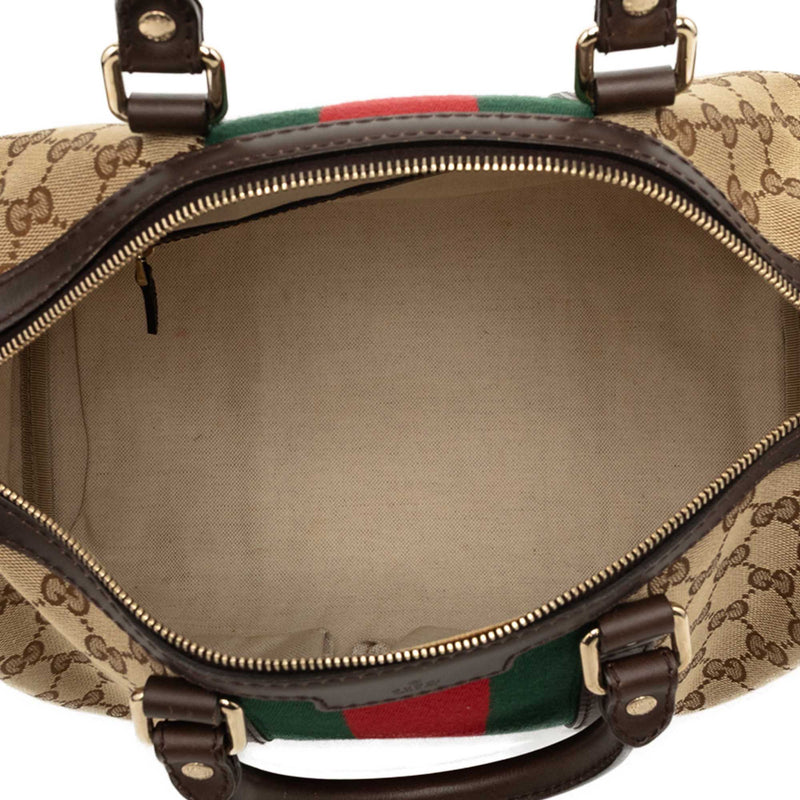 Medium GG Canvas Web Joy Boston Bag - Image 4