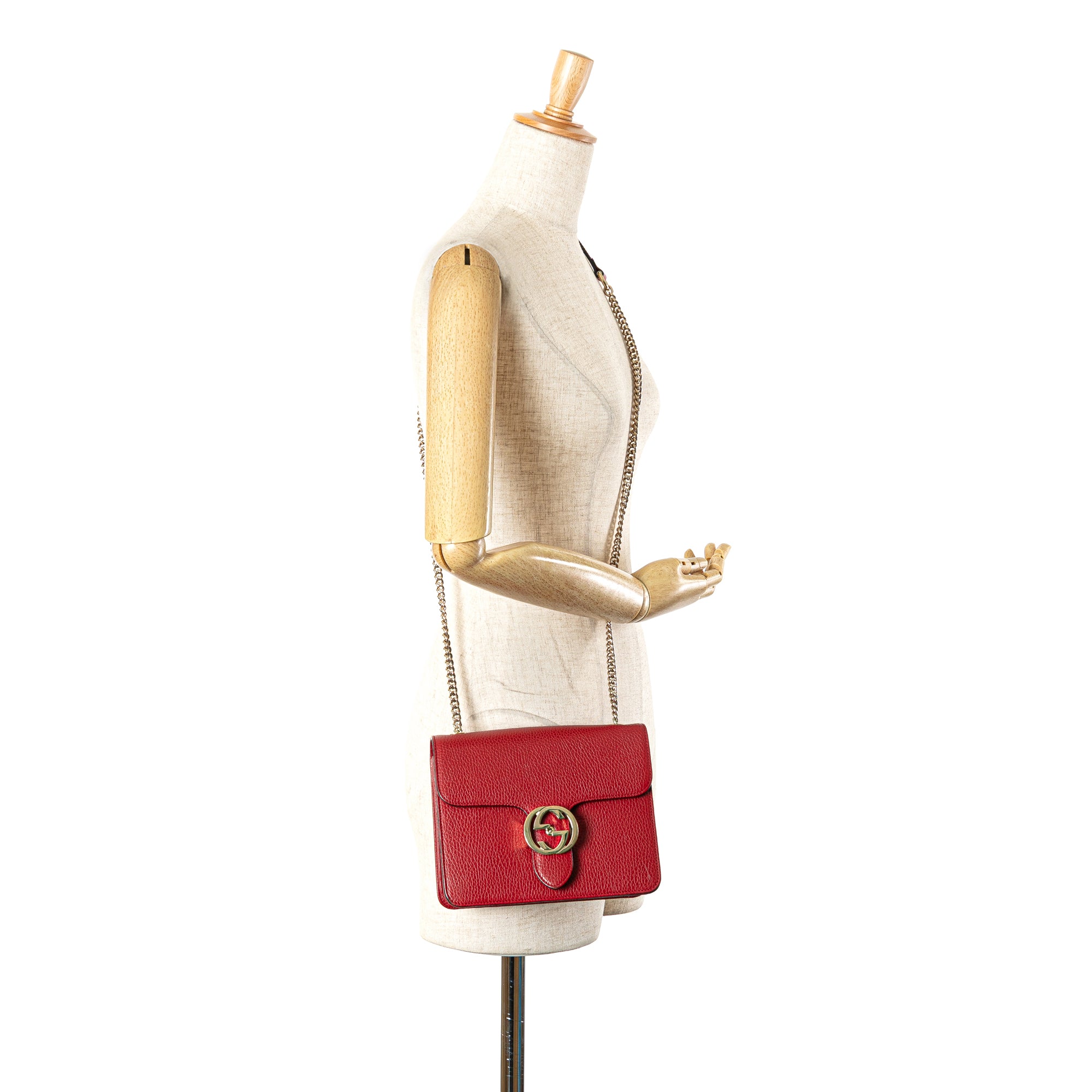 Small Dollar Calfskin Interlocking G Crossbody - Image 11