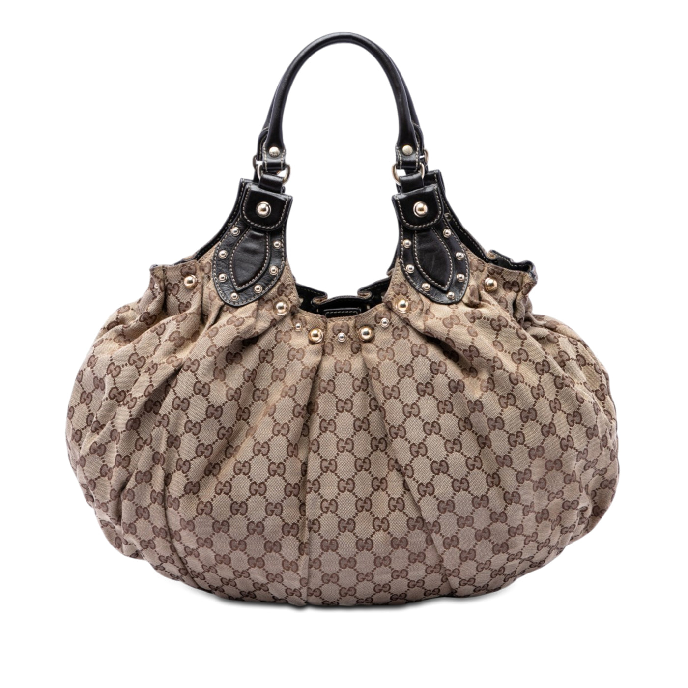 GG Canvas Studded Pelham Hobo Bag - Image 1