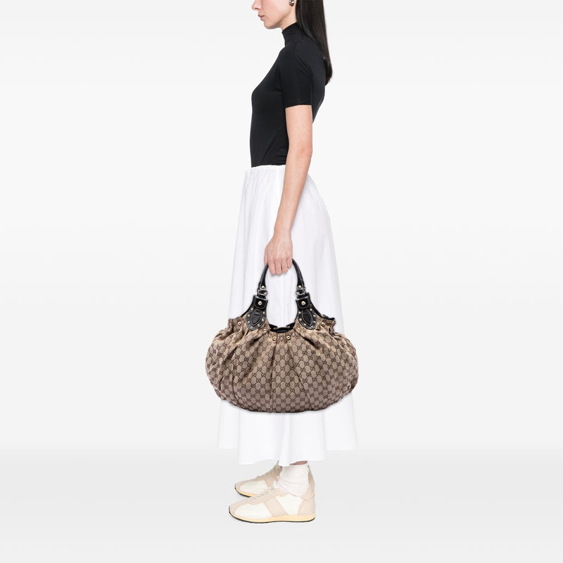 GG Canvas Studded Pelham Hobo Bag - Image 6