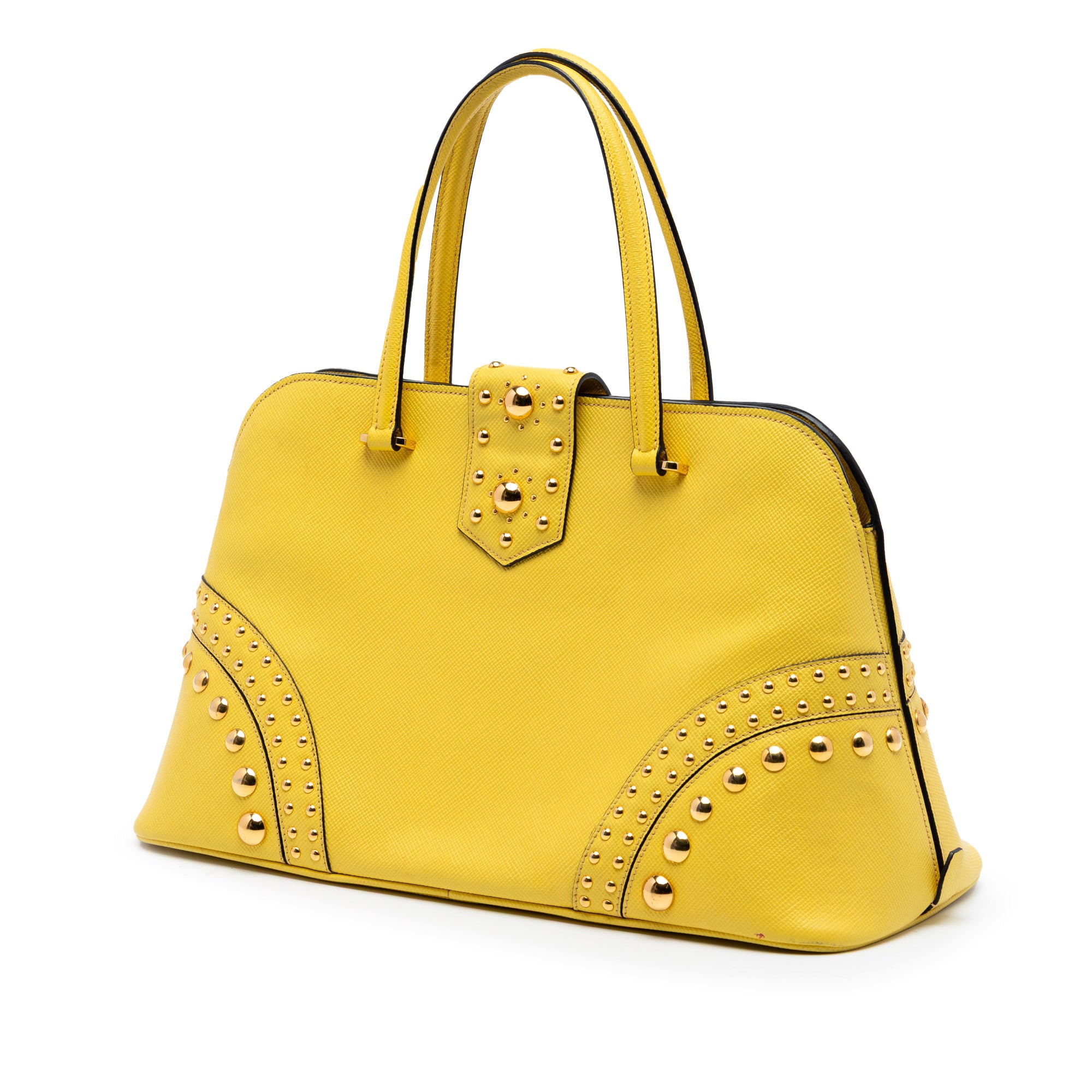 Studded Saffiano Cuir Promenade Satchel - Image 2