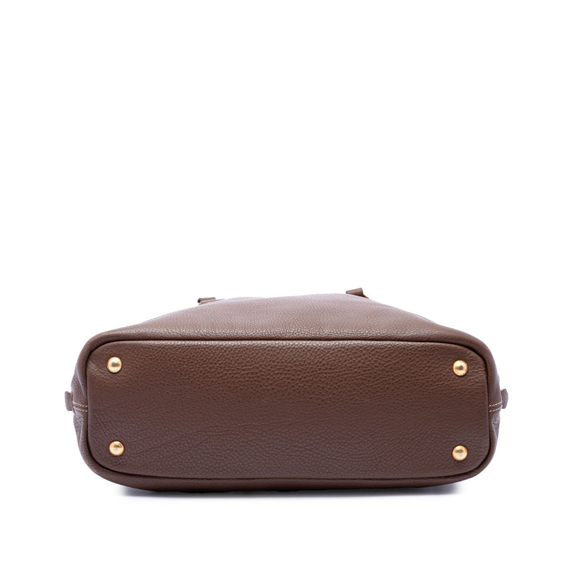 Vitello Daino Side Zip Shopper Tote - Image 3
