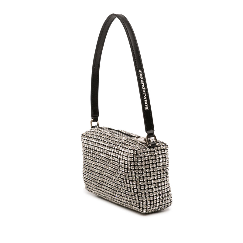 Medium Heiress Crystal Mesh Satchel - Image 2