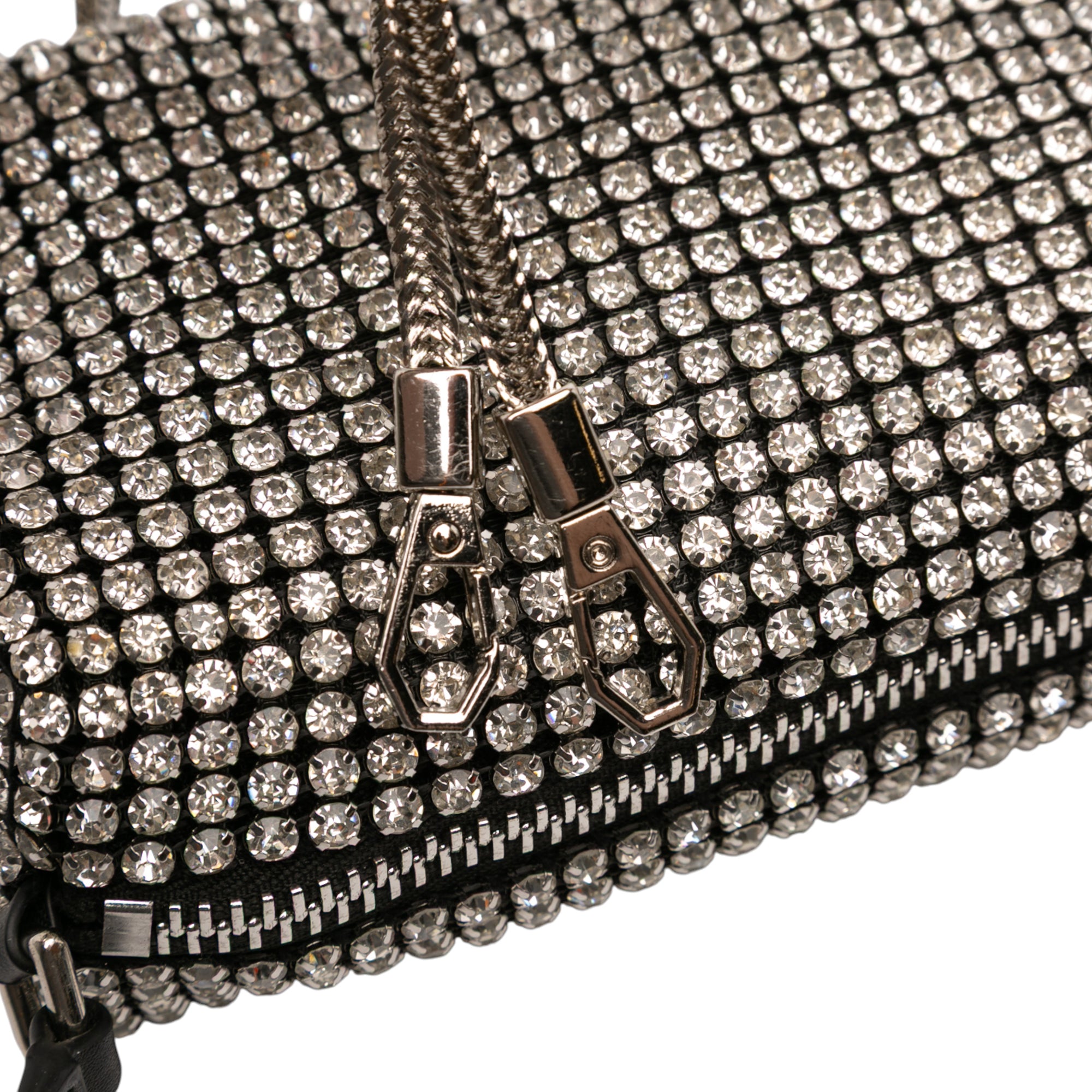 Medium Heiress Crystal Mesh Satchel - Image 8