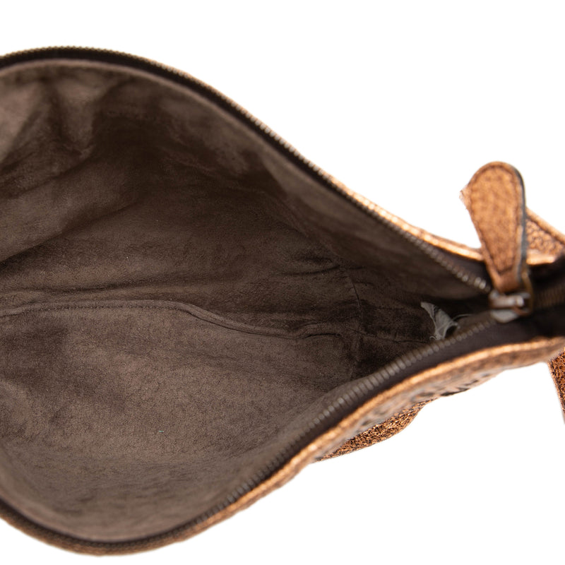 Intrecciato Trimmed Metallic Leather Crossbody - Image 4
