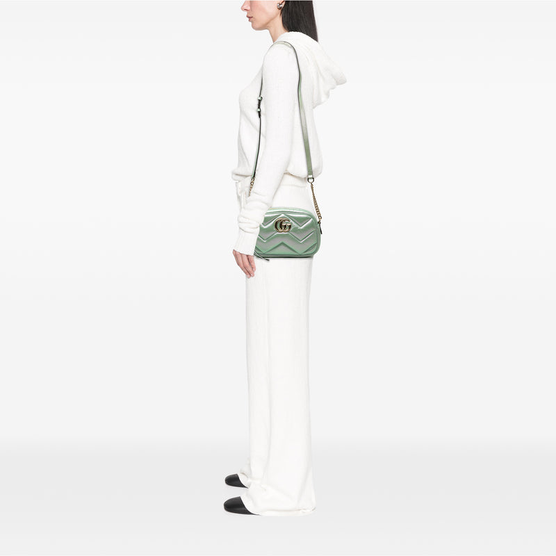 Small GG Marmont Matelasse Iridescent Nappa Crossbody - Image 6