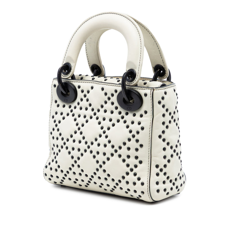 Mini Lambskin Cannage Studded Supple Lady Dior - Image 2